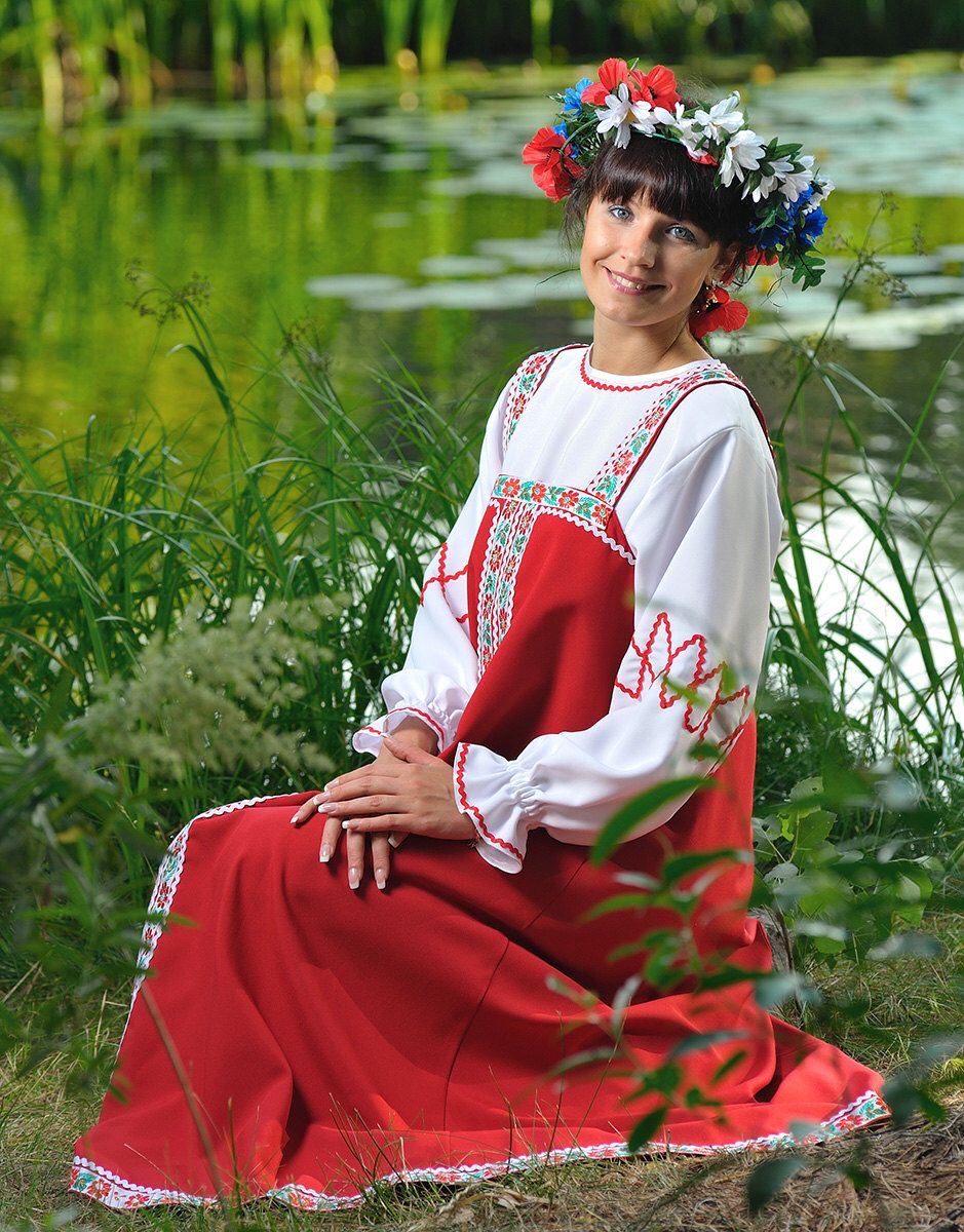 Beautiful girl Girls in Slavic costumes in Bacolod